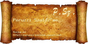 Peruzzi Szalóme névjegykártya